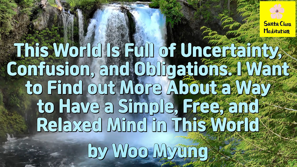 Master Woo Myung – How to Have Relaxation – This World Is Full of Uncertainty, Confusion, and Obligations. I Want to Find out More About a Way to Have a Simple, Free, and Relaxed Mind in This World