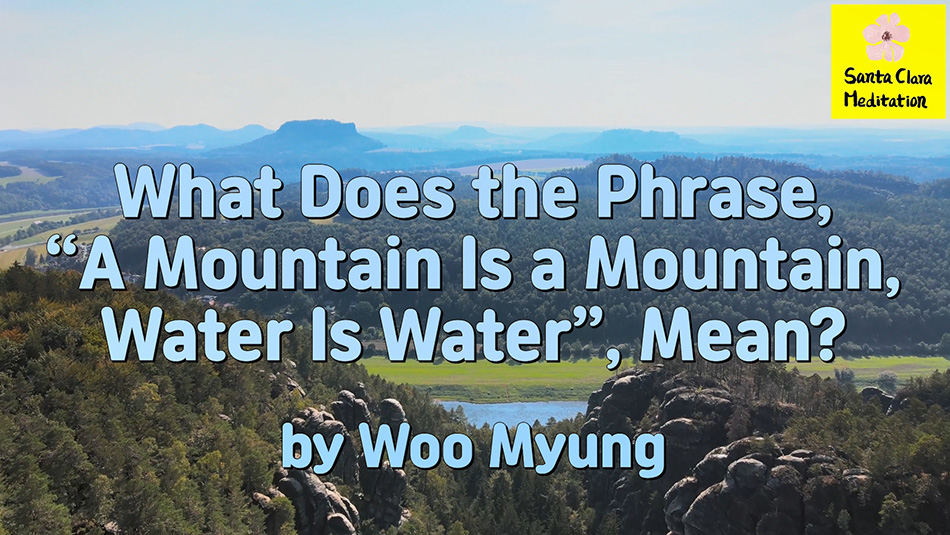 Master Woo Myung – Quote – What Does the Phrase, “A Mountain Is a Mountain, Water Is Water”, Mean?