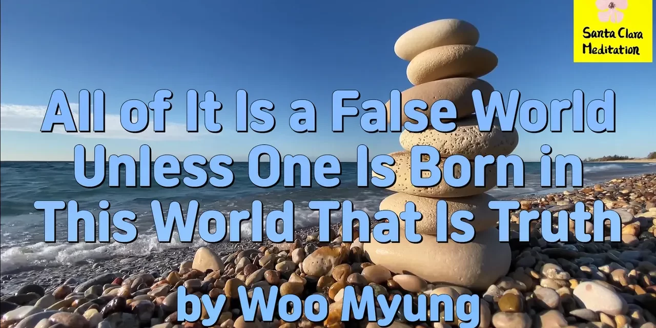 Master Woo Myung – Words – All of It Is a False World Unless One Is Born in This World That Is Truth