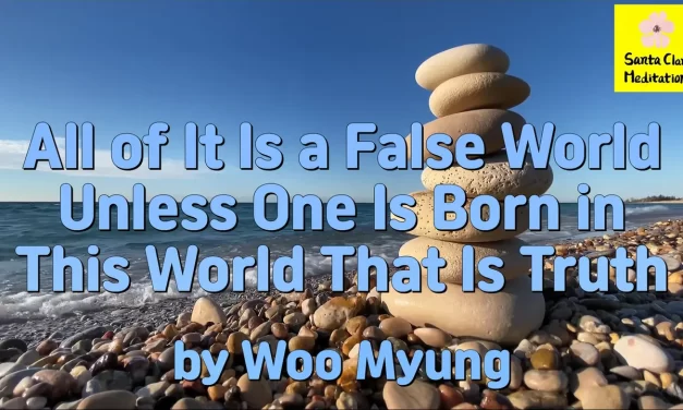 Master Woo Myung – Words – All of It Is a False World Unless One Is Born in This World That Is Truth