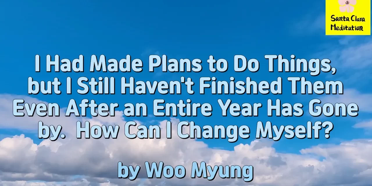 Master Woo Myung – Personal Development Tips – I Had Made Plans to Do Things, but I Still Haven’t Finished Them Even After an Entire Year Has Gone by. How Can I Change Myself?