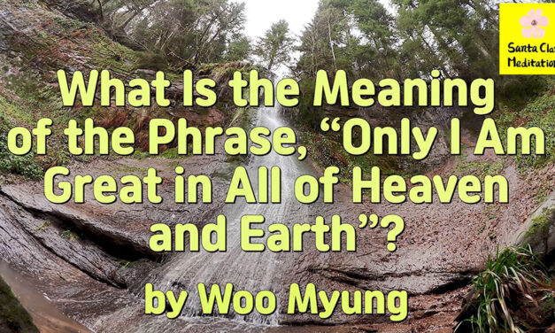 Master Woo Myung – Quote – What Is the Meaning of the Phrase, “Only I Am Great in All of Heaven and Earth”?