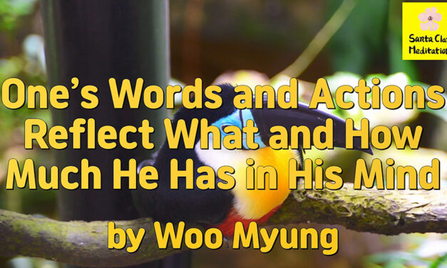 Master Woo Myung – Advice to Live Well – One’s Words and Actions Reflect What and How Much He Has in His Mind