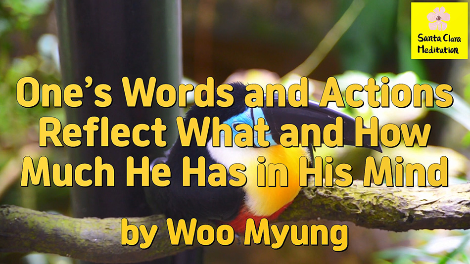 Master Woo Myung – Advice to Live Well – One’s Words and Actions Reflect What and How Much He Has in His Mind