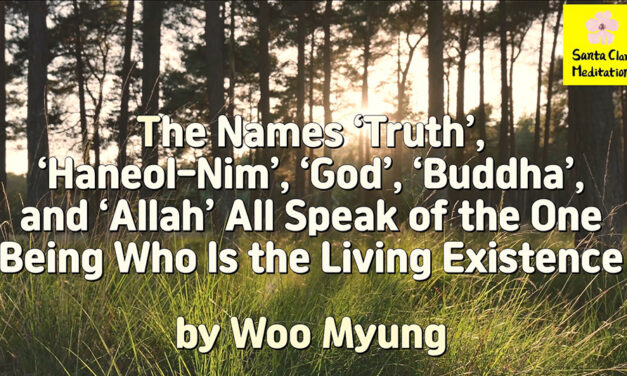 Master Woo Myung – Quote – The Names ‘Truth’, ‘Haneol-Nim’, ‘God’, ‘Buddha’, and ‘Allah’ All Speak of the One Being Who Is the Living Existence