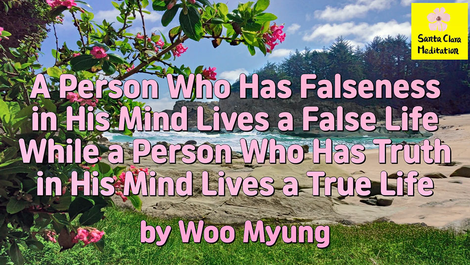 Master Woo Myung – Method to Live Well – A Person Who Has Falseness in His Mind Lives a False Life While a Person Who Has Truth in His Mind Lives a True Life