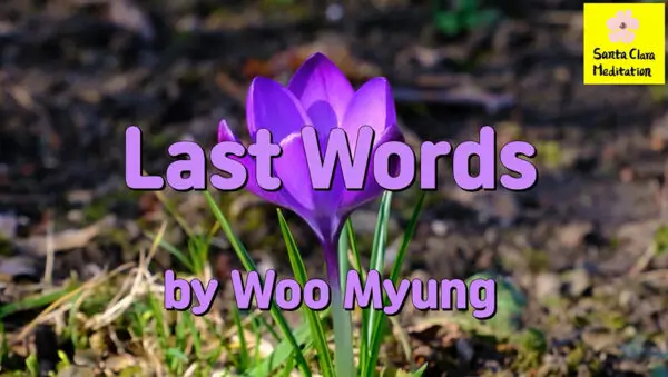 Master Woo Myung – Wisdom Poem – Last Words